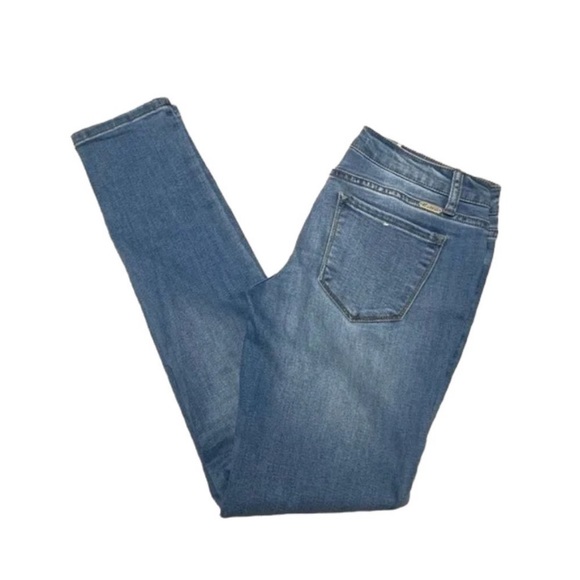 KanCan Distressed Knee Skinny Jeans Medium Wash Stretchy Size 27 / 7 - Picture 7 of 10